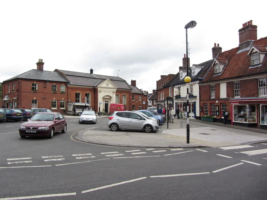 Independent shops around the Market Place in Aylsham. The Business Builder grants are open to businesses anywhere in the Broadland district.